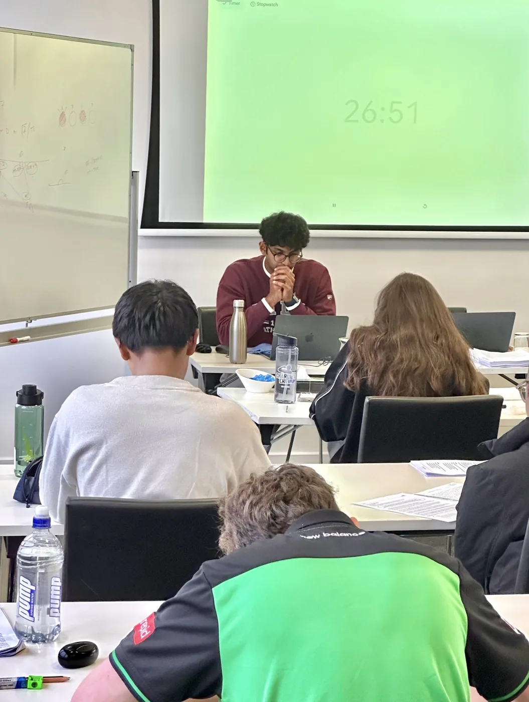 Students sitting a full-length timed practice exam